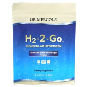 Dr. Mercola, H2-2-Go, молекулярный водород, 30 двойных пакетиков, 60 таблеток в Москве - eco-herb.ru | фото