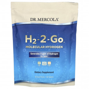 Dr. Mercola, H2-2-Go, молекулярный водород, 30 двойных пакетиков, 60 таблеток в Москве - eco-herb.ru | фото