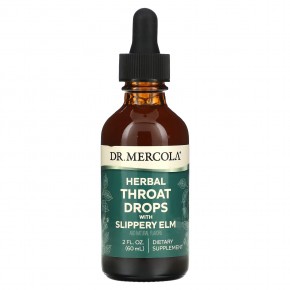 Dr. Mercola, Herbal Throat Drops with Slippery Elm, 2 fl oz (60 ml) в Москве - eco-herb.ru | фото