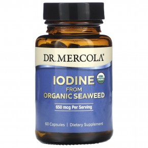 Dr. Mercola, Iodine From Organic Seaweed, 325 mg, 60 Capsules в Москве - eco-herb.ru | фото