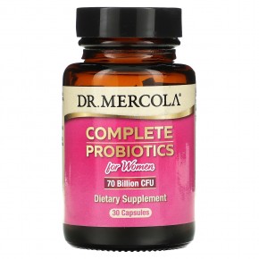 Dr. Mercola, Комплексные пробиотики для женщин, 70 млрд КОЕ, 30 капсул - описание