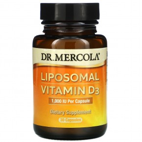 Dr. Mercola, липосомальный витамин D3, 1000 МЕ, 30 капсул - описание