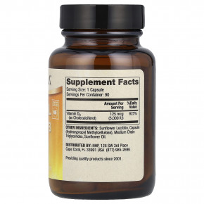 Dr. Mercola, липосомальный витамин D3, 125 мкг (5000 МЕ), 90 капсул в Москве - eco-herb.ru | фото