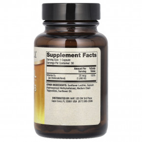 Dr. Mercola, липосомальный витамин D3, 25 мкг (1000 МЕ), 30 капсул в Москве - eco-herb.ru | фото