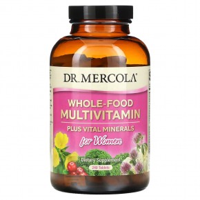 Dr. Mercola, комплекс из цельных продуктов с мультивитаминами и необходимыми минералами, для женщин, 240 таблеток в Москве - eco-herb.ru | фото