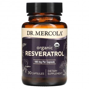 Dr. Mercola, Органический ресвератрол, 100 мг, 30 капсул в Москве - eco-herb.ru | фото