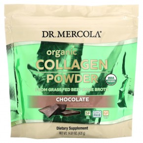 Dr. Mercola, Органический коллаген в порошке, шоколад, 420 г (14,81 унции) - описание