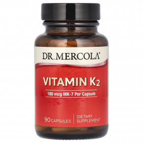 Dr. Mercola, Витамин K2, 180 мкг, 90 капсул - описание