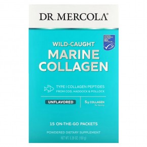 Dr. Mercola, Wild-Caught Marine Collagen, Unflavored, 15 Packets в Москве - eco-herb.ru | фото