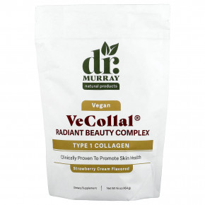 Dr. Murray's, VeCollal®, Vegan Radiant Beauty, клубничный крем, 454 г (16 унций) в Москве - eco-herb.ru | фото