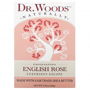 Dr. Woods, Английское мыло с ароматом розы, эффект осветления кожи, 149 г (5,25 унции) - описание