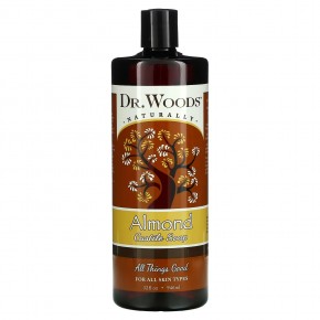 Dr. Woods, Кастильское мыло с ароматом миндаля, 32 жидких унции (946 мл) в Москве - eco-herb.ru | фото