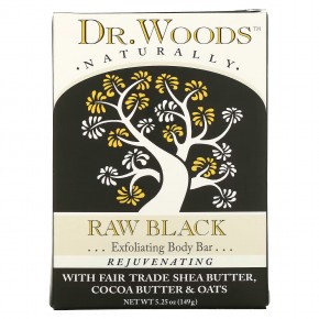 Dr. Woods, Сырое черное мыло для тела, 149 г (5,25 унции) - описание