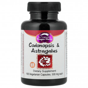 Dragon Herbs, кодонопсис и астрагал, 100 вегетарианских капсул - описание | фото