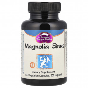 Dragon Herbs, Magnolia Sinus, 100 вегетарианских капсул - описание | фото