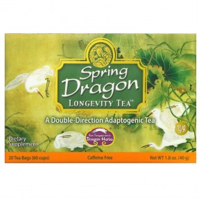 Dragon Herbs, Spring Dragon Longevity Tea, без кофеина, 20 чайных пакетиков, 1,8 унции (50 г) в Москве - eco-herb.ru | фото