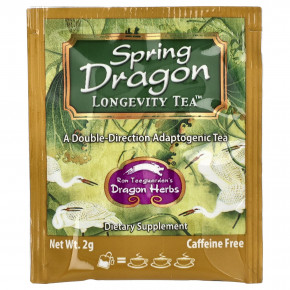 Dragon Herbs, Весенний чай Longevity Tea™, без кофеина, 20 чайных пакетиков, 40 г (1,8 унции) в Москве - eco-herb.ru | фото