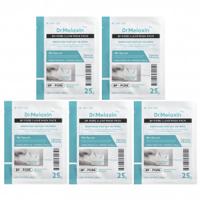 Dr.Melaxin, Маска для лица Pore Clear, 5 шт., 25 г (0,88 унции) - описание | фото