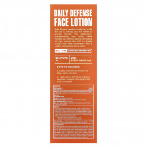 Duke Cannon Supply Co., Daily Defense, лосьон для лица, минеральное солнцезащитное средство, SPF 32, легкий цитрус, 88 мл (3 жидк. унц.) в Москве - eco-herb.ru | фото