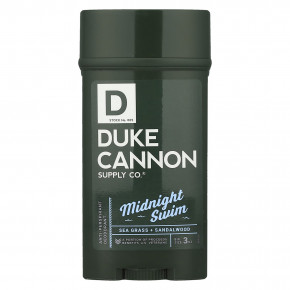 Duke Cannon Supply Co., Дезодорант-антиперспирант, Midnight Swim, морская трава и сандал, 85 г (3 унции) - описание | фото