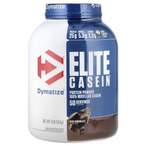 Dymatize, Elite Casein®, насыщенный шоколад, 1,8 кг (4 фунта) - описание | фото