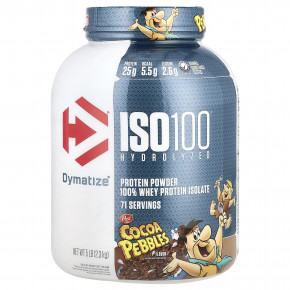 Dymatize, ISO100, гидролизованный 100% изолят сывороточного протеина, шоколадный вкус, 2,3 кг (5 фунтов) - описание