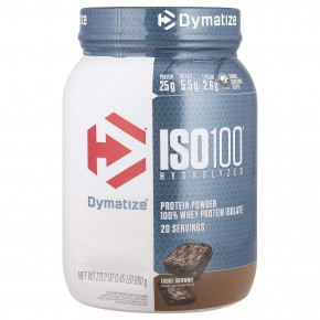 Dymatize, ISO100® Hydrolyzed, 100% изолят сывороточного протеина, брауни с помадкой, 660 г (1,45 фунта) в Москве - eco-herb.ru | фото