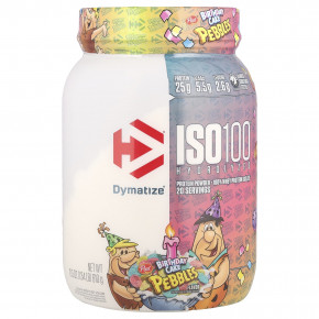 Dymatize, ISO100® Hydrolyzed, 100% изолят сывороточного протеина, праздничный торт Pebbles ™, 610 г (1,34 фунта) в Москве - eco-herb.ru | фото