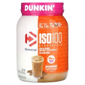 Dymatize, ISO100, гидролизованный, 100% изолят сывороточного протеина, Dunkin 'Cappuccino, 610 г (1,3 фунта) в Москве - eco-herb.ru | фото