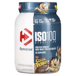 Dymatize, ISO100, гидролизованный, 100% изолят сывороточного протеина, галька какао, 640 г (1,4 фунта) в Москве - eco-herb.ru | фото