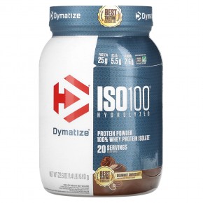 Dymatize, ISO100, гидролизованный, 100% изолят сывороточного протеина, шоколад для гурманов, 640 г (1,4 фунта) в Москве - eco-herb.ru | фото
