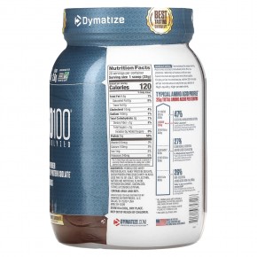 Dymatize, ISO100, гидролизованный, 100% изолят сывороточного протеина, шоколад для гурманов, 640 г (1,4 фунта) в Москве - eco-herb.ru | фото