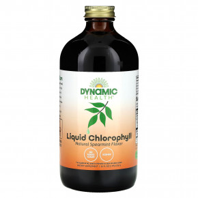 Dynamic Health, жидкий хлорофилл, со вкусом натуральной мяты, 473 мл (16 жидк. унций) - описание | фото