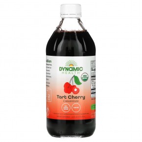 Dynamic Health, Сертифицированный органический продукт Tart Cherry, 100-процентный концентрированный сок, неподслащенный, 473 мл (16 жидких унций) в Москве - eco-herb.ru | фото