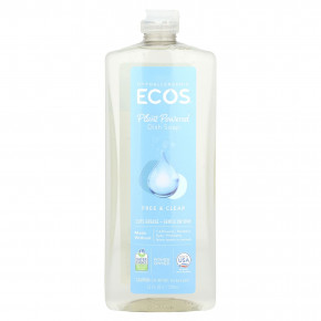 Earth Friendly Products, ECOS®, мыло для посуды на растительной основе, бесцветное и прозрачное, 739 мл (25 жидк. унц.) в Москве - eco-herb.ru | фото