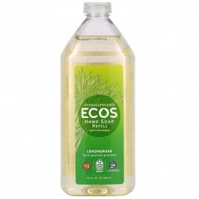 Earth Friendly Products, Ecos, мыло для рук, лемонграсс, 946 мл (32 жидк. Унции) - описание