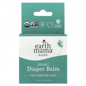 Earth Mama, Baby, органический бальзам под подгузник, 60 мл в Москве - eco-herb.ru | фото