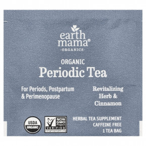 Earth Mama, Organics, органический периодический чай, восстанавливающие травы и корица, без кофеина, 16 чайных пакетиков, 35 г (1,23 унции) в Москве - eco-herb.ru | фото