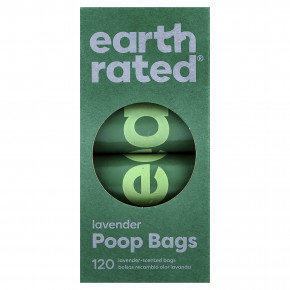 Earth Rated, Poop Bags, лаванда, 8 шт. - описание | фото