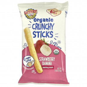 Earth's Best, Органические хрустящие палочки, от 6 месяцев, клубника и банан, 16 г (0,56 унции) - описание | фото