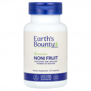 Earth's Bounty, Плоды гавайского нони, 60 капсул (500 мг в 1 капсуле) - описание | фото