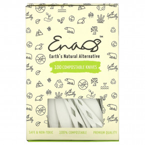 Earth's Natural Alternative, Compostable Knifes, 100 Pack в Москве - eco-herb.ru | фото