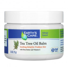 Earth's Care, бальзам с маслом чайного дерева, с маслом ши и витамином Е, 71 г (2,5 унции) - описание