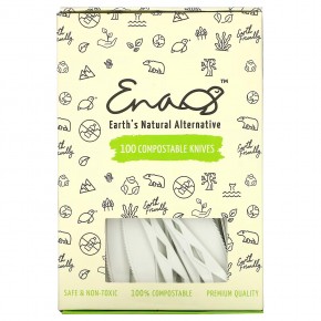 Earth's Natural Alternative, Compostable Knifes, 100 Pack в Москве - eco-herb.ru | фото