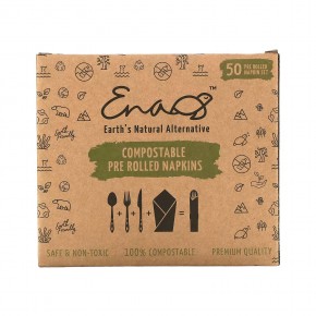 Earth's Natural Alternative, Compostable Pre Rolled Napkins with Knife, Fork and Spoon, 50 Rolls в Москве - eco-herb.ru | фото