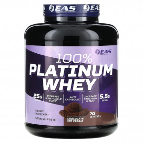 EAS, 100% Platinum Whey, шоколадное мороженое, 2,26 кг (5 фунтов) в Москве - eco-herb.ru | фото