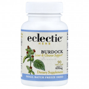 Eclectic Herb, сублимированный лопух, 400 мг, 90 вегетарианских капсул - описание | фото