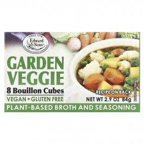 Edward & Sons, Garden Veggie, Bouillon Cubes, 8 Cubes - описание