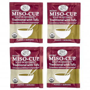 Edward & Sons, Instant Miso-Cup, мисо-суп быстрого приготовления, традиционный рецепт с тофу, 4 порции, 36 г (1,3 унции) в Москве - eco-herb.ru | фото