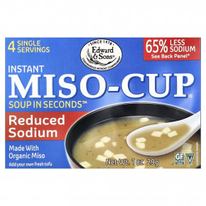 Edward & Sons, Instant Miso-Cup®, восстановленный натрий, 4 пакетика, 29 г (1 унция) в Москве - eco-herb.ru | изображение Edward & Sons, Instant Miso-Cup®, восстановленный натрий, 4 пакетика, 29 г (1 унция) в Москве - eco-herb.ru | фото
